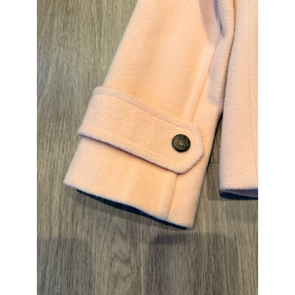 Women's St. John's Bay Pink Pea Coat Sm Wool Cashmere Blend Old Money‎ Soft Girl - Picture 11 of 14